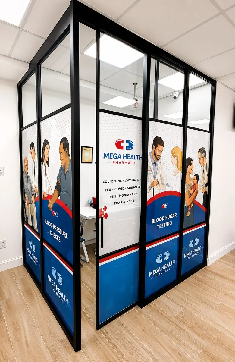 Private consultation room at Mega Health Rx Pharmacy